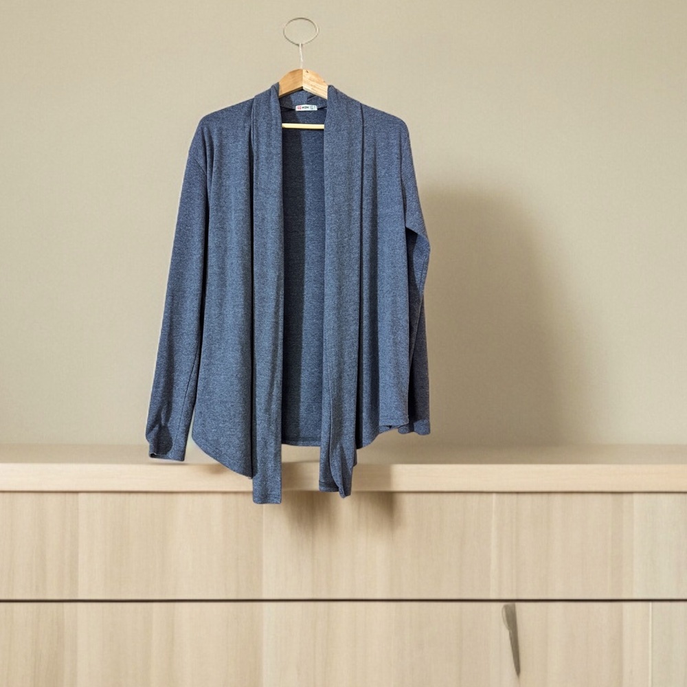 Long open cardigan
